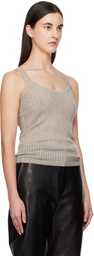 Gabriela Hearst Beige Nevin Pointelle Tank Top
