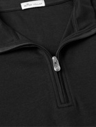 Peter Millar - Crown Cotton and Modal-Blend Half-Zip Sweatshirt - Black