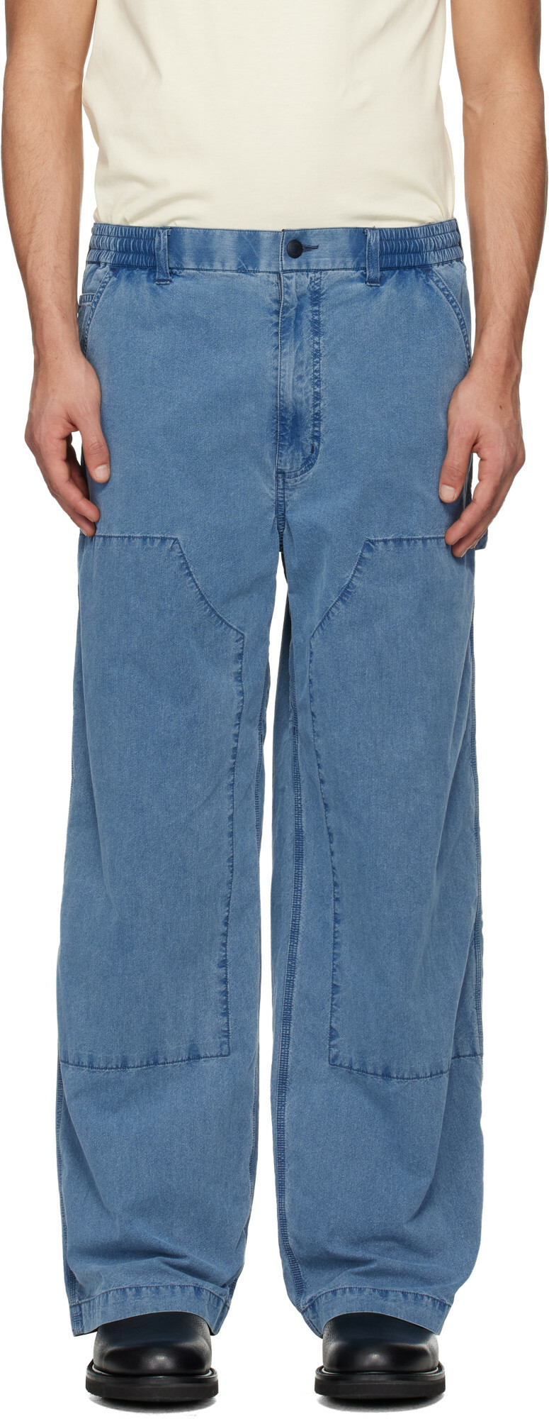 nanamica Blue OOAL Weather Denim Deck Pants