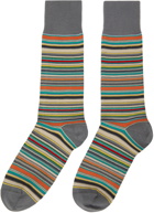 Paul Smith Two-Pack Multicolor Striped Socks