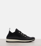 Jimmy Choo Veles embellished cashmere sneakers