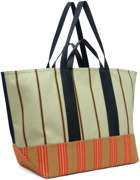 Paul Smith Navy Striped Reversible Tote