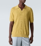 Frescobol Carioca Rino cotton and silk jacquard polo shirt