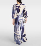 Adriana Degreas Algae printed high-rise wide-leg pants