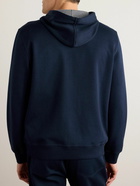 Brunello Cucinelli - Cotton-Blend Jersey Zip-Up Hoodie - Blue