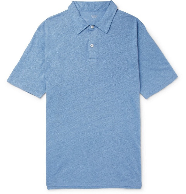 Photo: Hartford - Slub Linen Polo Shirt - Men - Blue