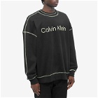 Calvin Klein Men's Future Shift Crew Sweat in Black