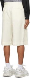 Comme des Garçons Homme Plus Off-White Pleated Shorts