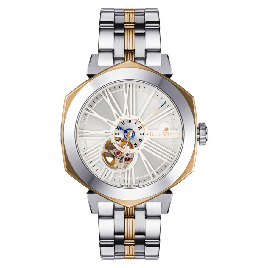 Rene Mouris Mythique GMT Silver-tone Dial Mens Watch 70108RM3