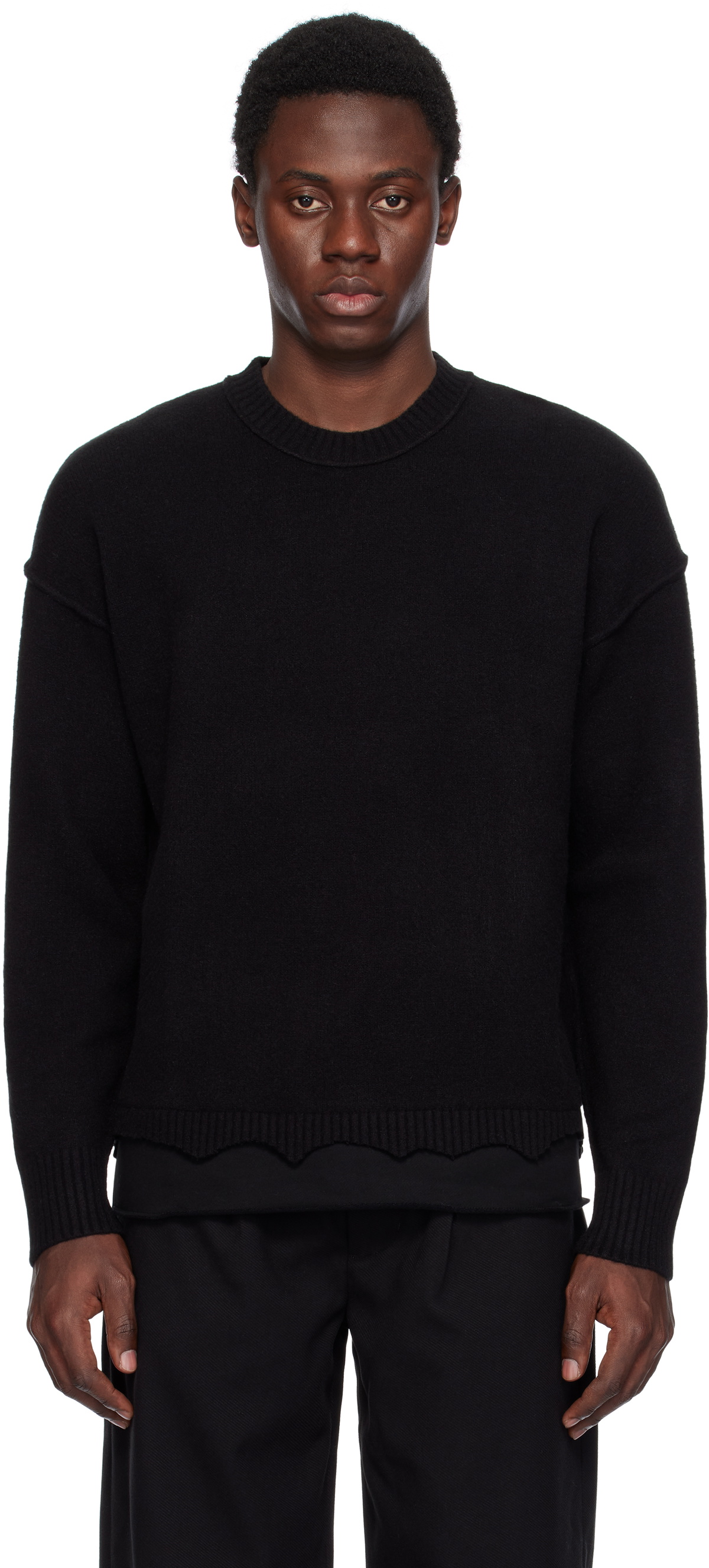 Izzue Black Layered Sweater