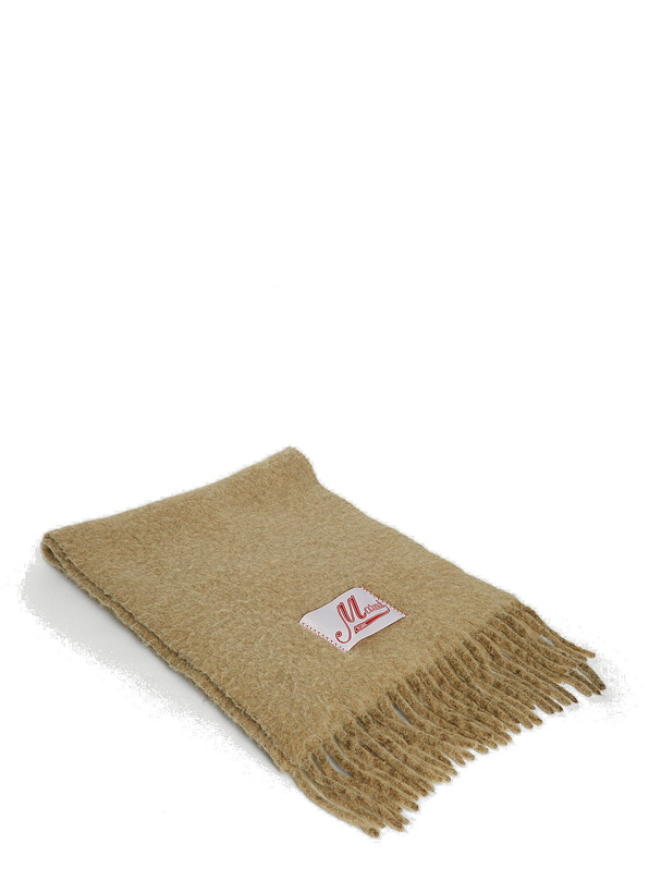 Photo: Logo Patch Scarf in Beige