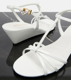 Prada Patent leather wedge sandals