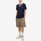 Gucci Men's Skipper Collar Logo polo in Navy