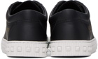 Valentino Garavani Black Cityplanet Calfskin Sneakers