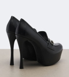 Gucci Fame Horsebit leather platform pumps
