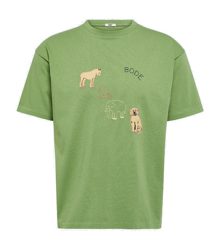 Photo: Bode Tiny Zoo appliqué cotton T-Shirt