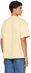 Feng Chen Wang Beige Double Collar T-Shirt