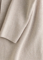 Eileen Fisher Ribbed Cotton Cardigan Light Grey