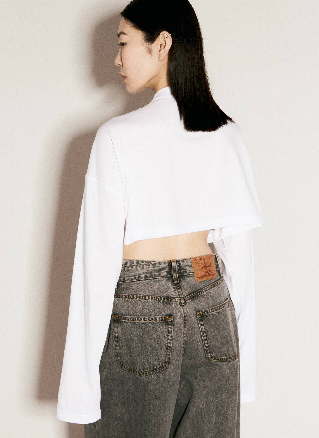 Y/Project Scrunched Logo Print T-Shirt