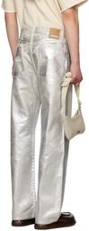 JACQUEMUS Silver Le Raphia 'Le De Nîmes Suno' Jeans