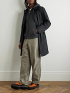 Stone Island - Ghost Logo-Appliquéd Organic Cotton-Canvas Trench Coat - Black