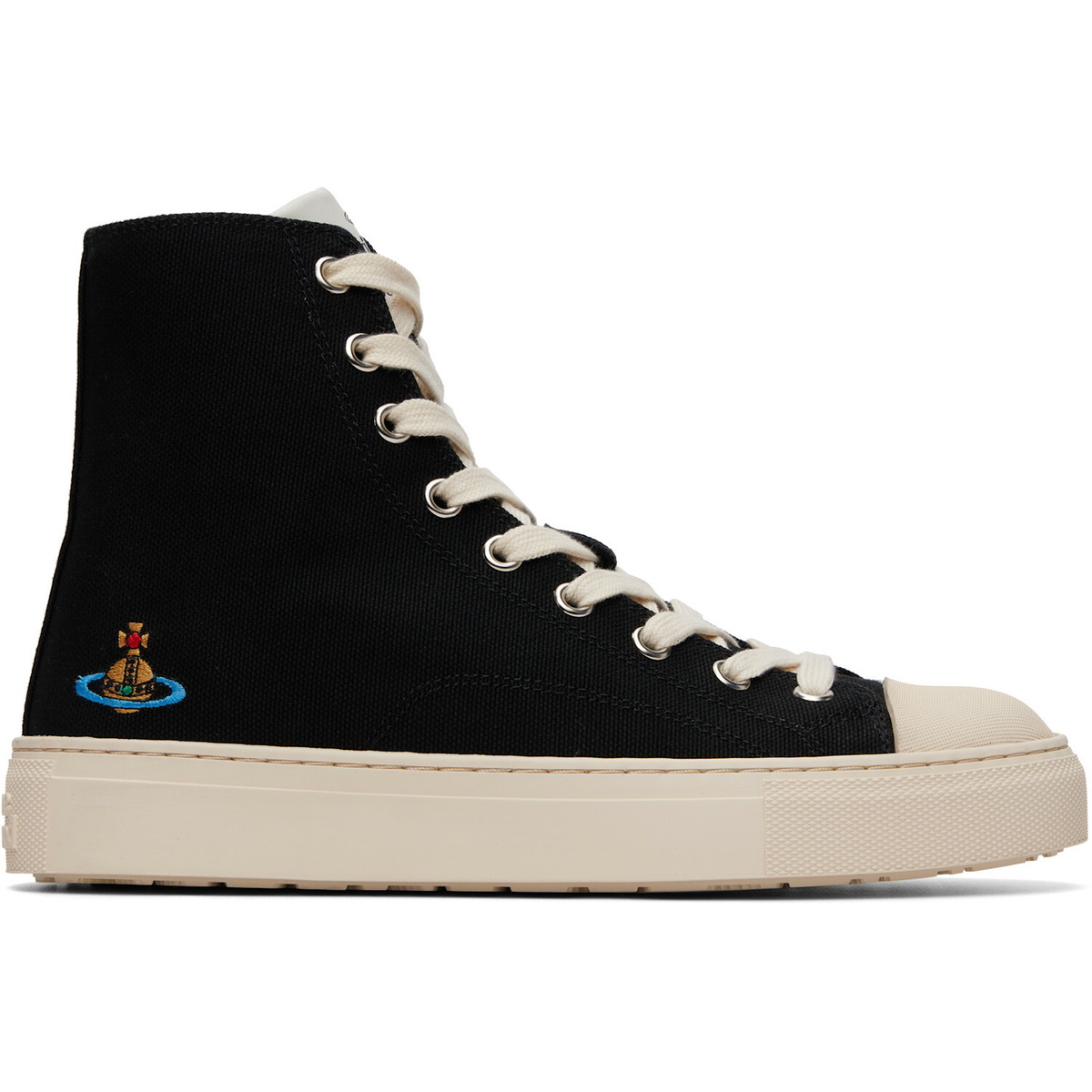 Vivienne Westwood Black High Top Plimsoll Sneakers