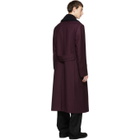 Paul Smith Burgundy Houndstooth Gents Overcoat