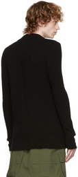 Rick Owens Black Cashmere Crewneck Sweater