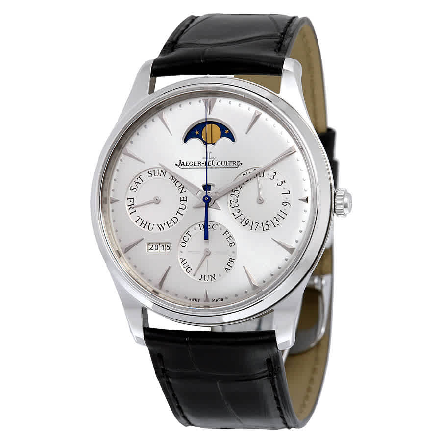 Jaeger LeCoultre Master Ultra Thin Perpetual Silver Dial Mens Watch Q130842J