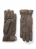 Loro Piana - Suede-Trimmed Padded Storm System® Cashmere Gloves - Brown