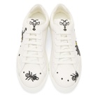 Fendi White Leather Super Bugs Sneakers