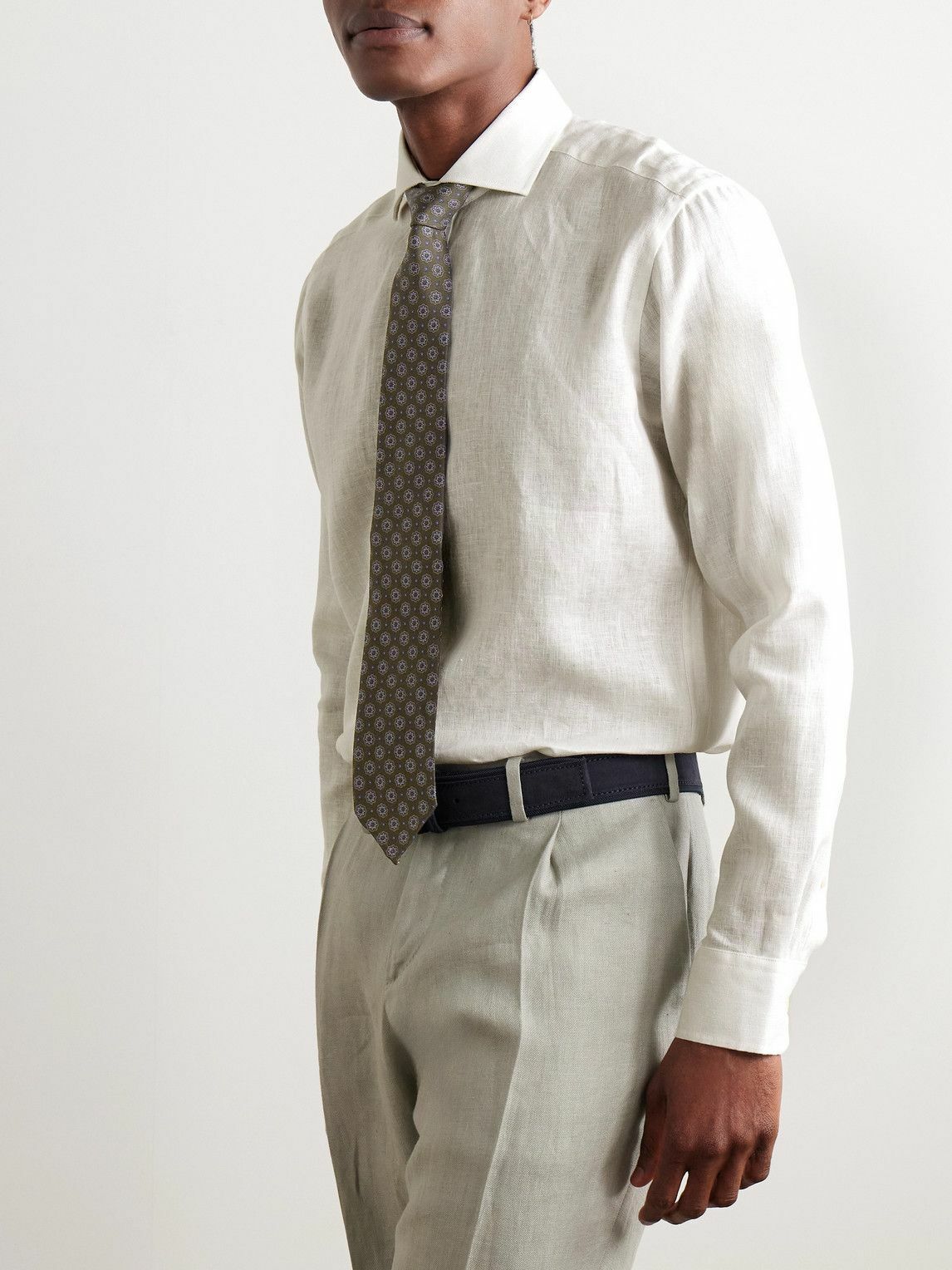 Favourbrook - Bridford Cutaway-Collar Linen Shirt - White