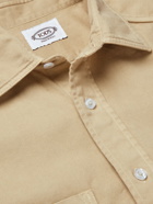 TOD'S - Garment-Dyed Cotton Shirt - Neutrals