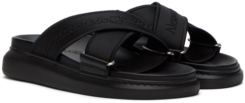 Alexander McQueen Black Embroidered Sandals Alexander McQueen