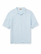 Barena - Linen and Cotton-Blend Polo Shirt - Blue