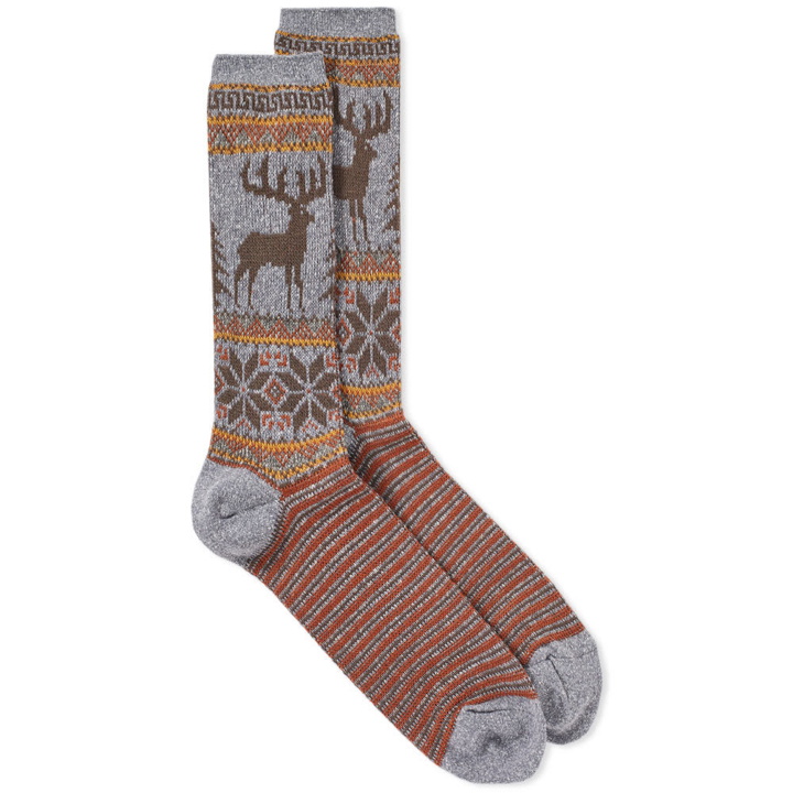 Photo: Anonymous Ism Deer Snow Socks Blue