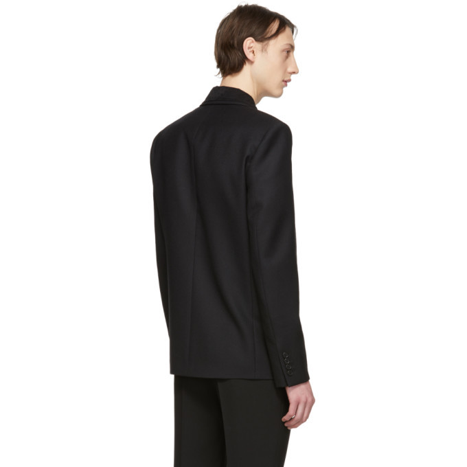 Saint Laurent Black Gabardine Western Blazer Saint Laurent