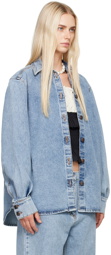 Magda Butrym Blue Classic Oversized Denim Shirt