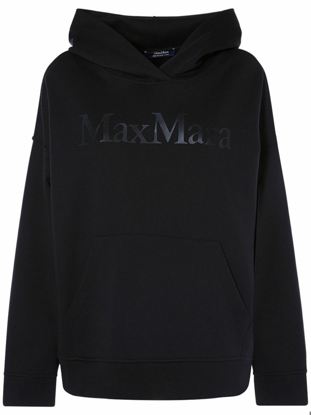 Photo: 'S MAX MARA Palmira Jersey Interlock Hoodie with logo