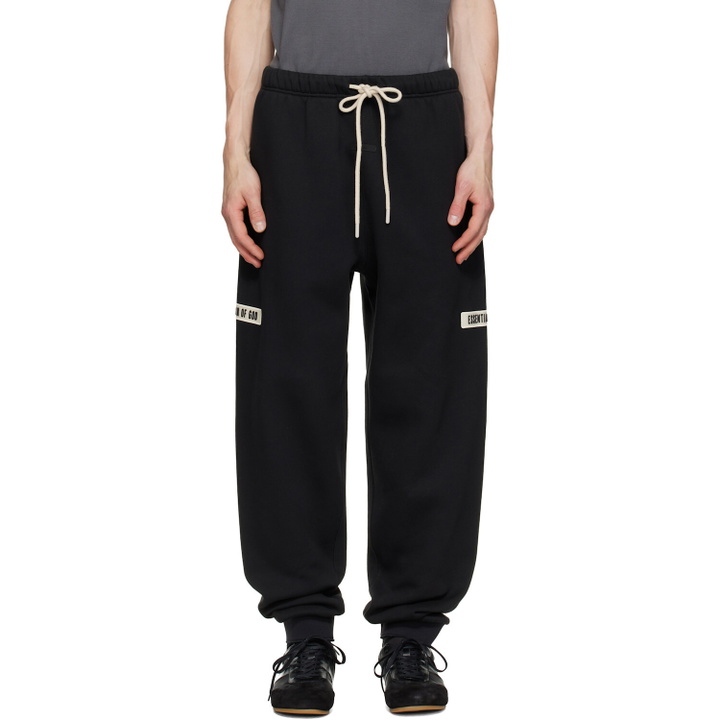 Photo: Fear of God ESSENTIALS Black Classic Fit Sweatpants