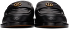 Gucci Black GG Marmont Loafers