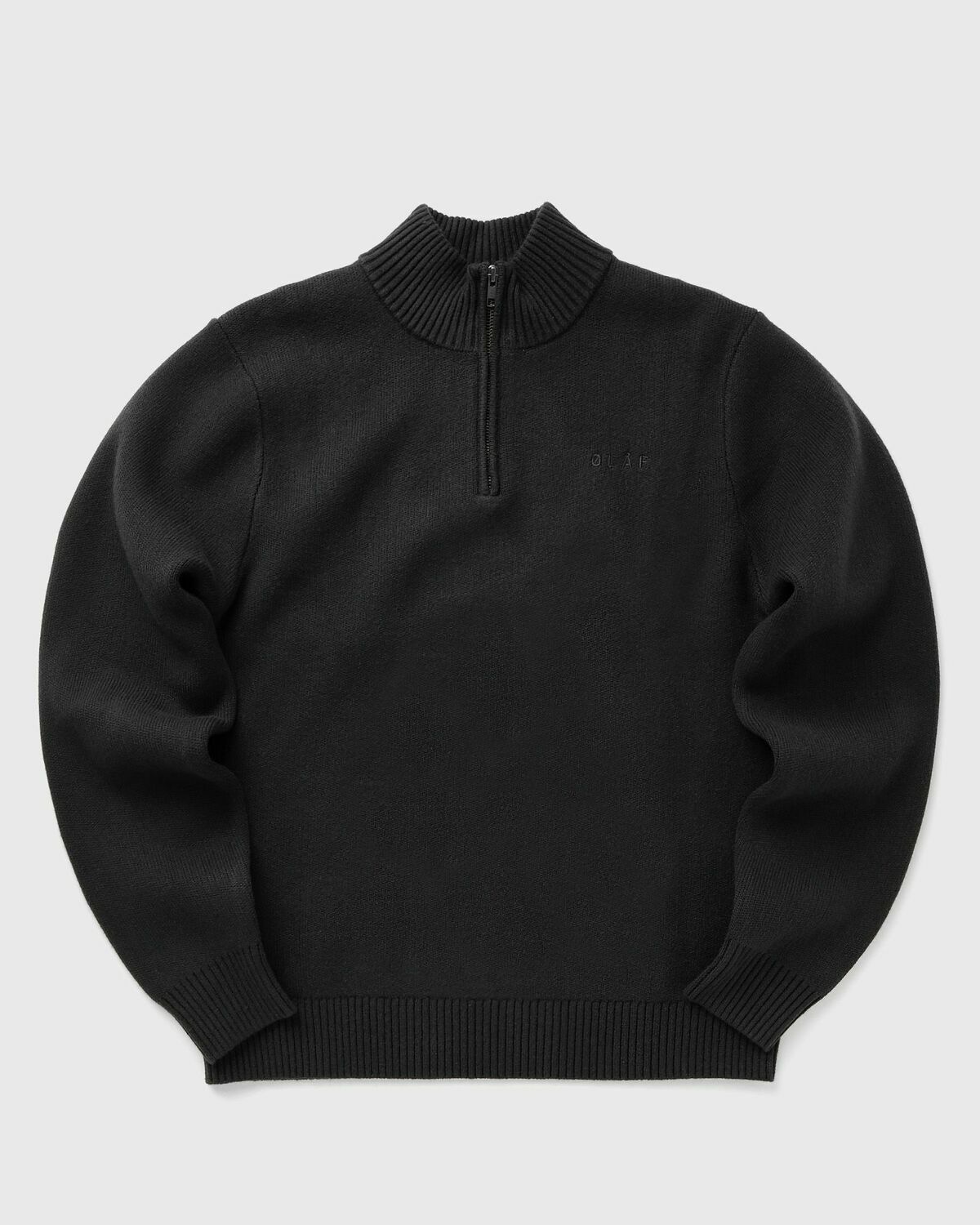 ØLÅF KNITTED DRIFT MOCK NECK Grey Mens Pullover