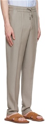 Isaia Beige Lyocell Trousers