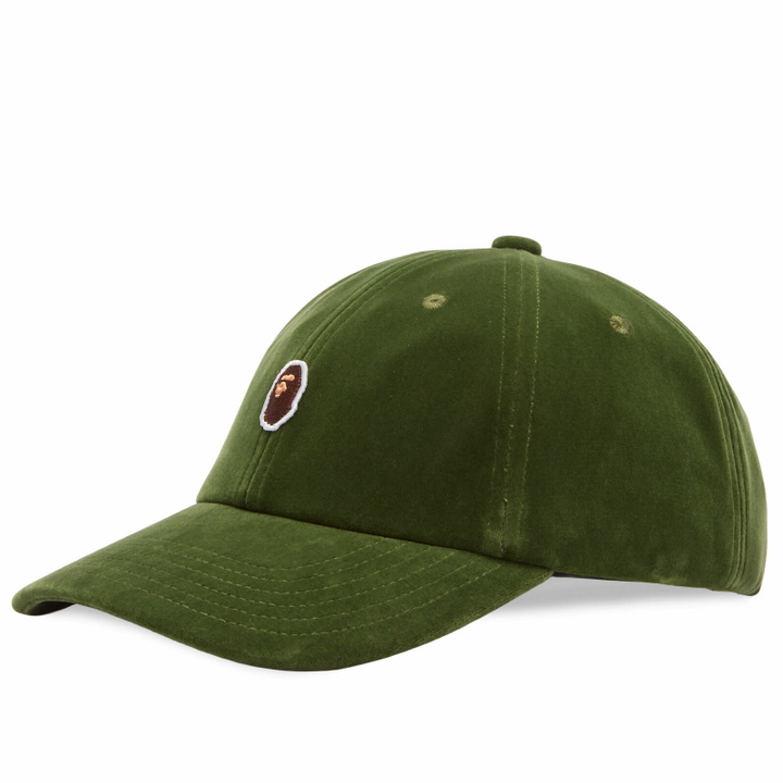 Photo: A Bathing Ape Men's One Point Panel Cap in Olive Drab 