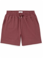 Mr P. - Straight-Leg Organic Cotton-Piqué Drawstring Shorts - Red