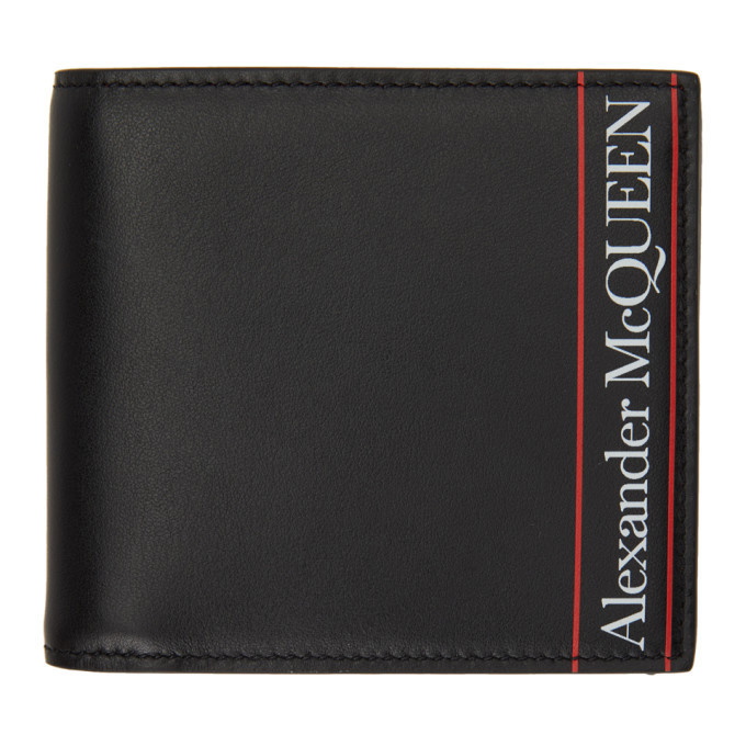Photo: Alexander McQueen Black and Red Logo Print Wallet