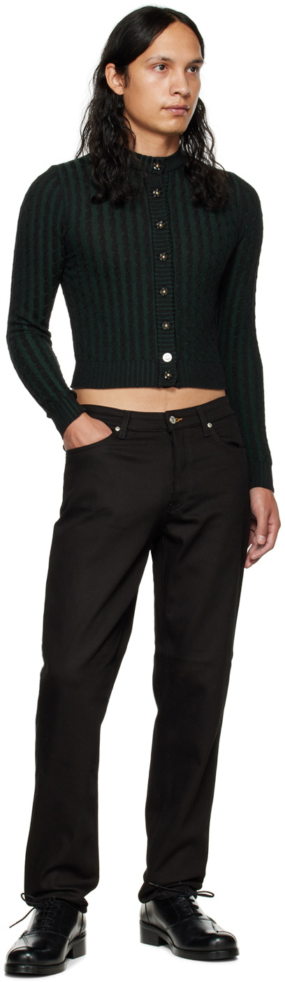 Cormio Black & Green Gabriela Cardigan