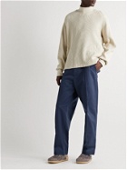 Nicholas Daley - Waffle-Knit Cotton-Jersey Rollneck Sweater - Neutrals