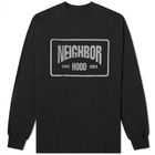 Neighborhood Men's Long Sleeve NH-5 T-Shirt in Black