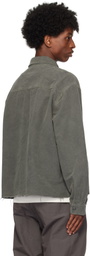 John Elliott Gray Solid Hemi Oversized Shirt